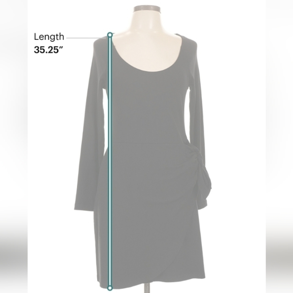 & Other Stories black wedding guest cut‑out long sleeve sheath dress nwt size L - Picture 9 of 15